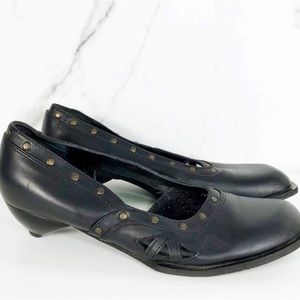 John Fluevog Freedom Collection Black Amina Kitten Heels